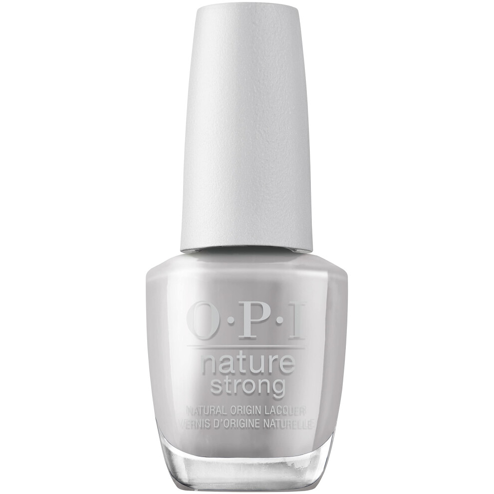 Nature Strong Nail Polish | Quick Dry Vegan Nail Varnish with Long-Lasting Results | Made with Natural Ingredients | Light Shades | Dawn of a New Gray