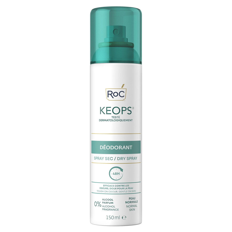 - KEOPS Deodorant Spray Dry - Anti-Perspirant - 48-Hour High Efficacy & Comfort - Odor Protection - Alcohol-Free & Fragrance-Free - Ideal for All Skin