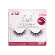 Lash Couture LuXtensions Collection 1 Pair of Fake Lashes, Velvet, Light and Flexible Faux-Mink Eyelash with Super Slim Band includes Lash Glue