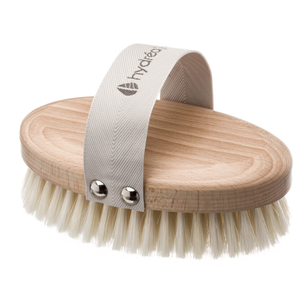 Hydrea London Natural Dry Body Brush Â Exfoliating Dry Skin Brush With Natural Bristle, Dry Brush Cellulite Remover, Helps Improve Lymphatic Drainage - Fsc