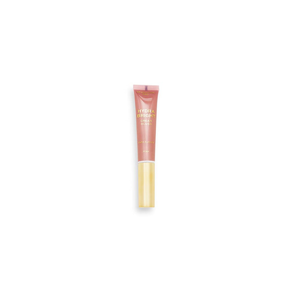 Revolution Beauty London Pro, Hydra Bright Cream Blusher, Contains Hyaluronic Acid And Vitamin E, Dewy Finish, Lightweight Formula, Pink, 12Ml