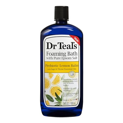 Dr.Teal's Foaming Bath with Pure Epsom Salt Prebiotic Lemon Balm 1000ML 1