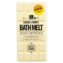 Bath Melt - Bath Oil, 24 uses, Sensitive Bath Melt (Unscented - Perfect for Sensitive Skin inc Eczema, Babies, 100% Natural) - Our Tiny Bees Skincare