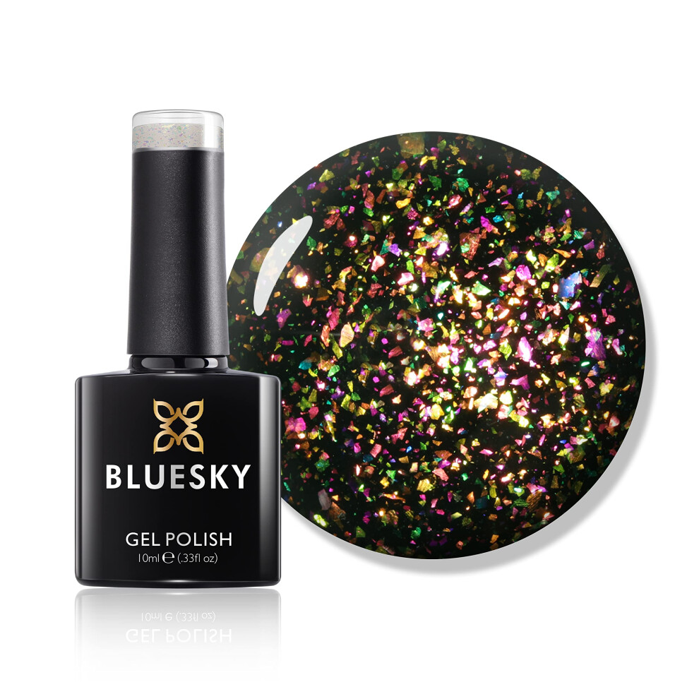 Bluesky Gel Nail Polish, Galaxy 01, The Big Bang, Glitter, 10Ml (Requires Curing Under Uv Led Lamp)