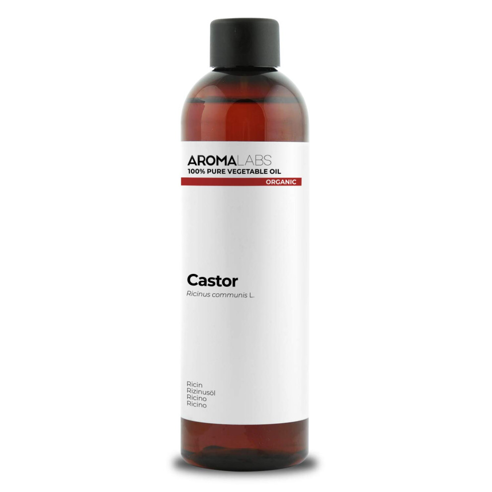 Aroma Labs Organic - Castor Oil - 250Ml - 100% Pure, Natural, Cold Pressed And Cosmos Certified - (French Brand)