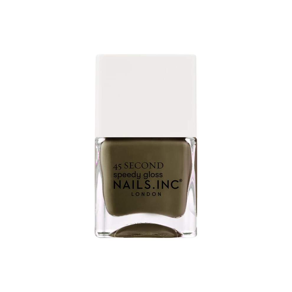 Nails 45 Second Speedy Gloss Waiting On Westminster 14ml, Khaki Green Nail Polish