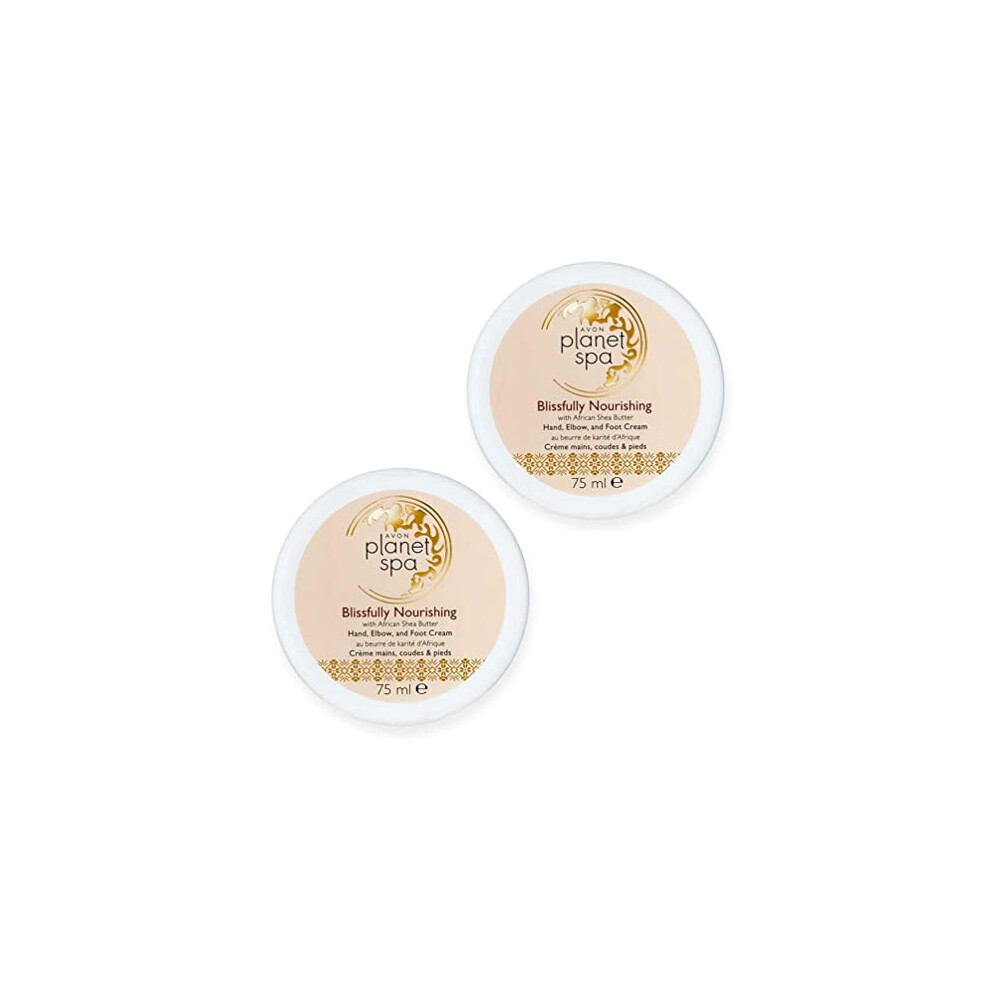 2 x Avon Planet Spa Blissfully Nourishing hand, elbow and Foot Cream with african shea cream