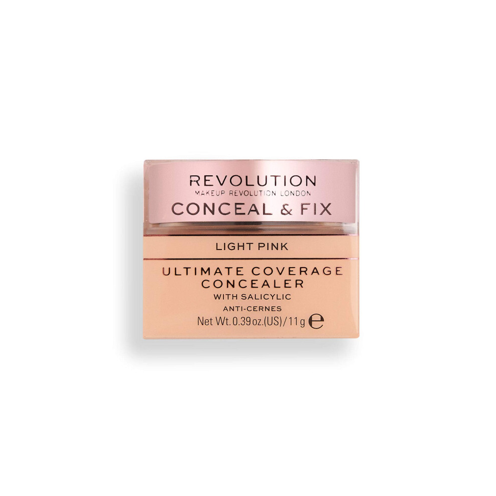 Revolution Beauty London Conceal And Fix Ultimate Coverage Concealer Light Pink