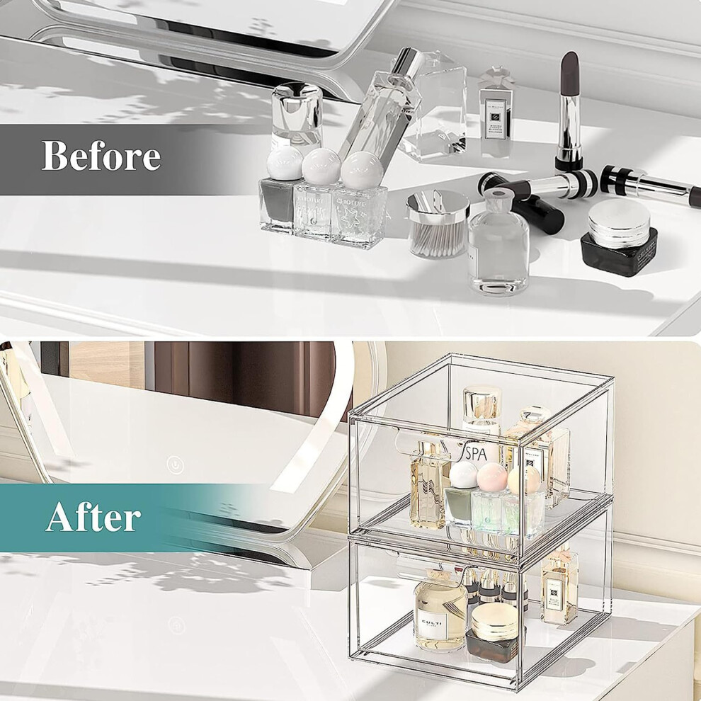 2-pack-stackable-makeup-organizer-drawers--clear-acrylic-storage-box-with-handles-for-bathroom-vanity-countertop-kitchen-cabinet-undersink--and-pantry