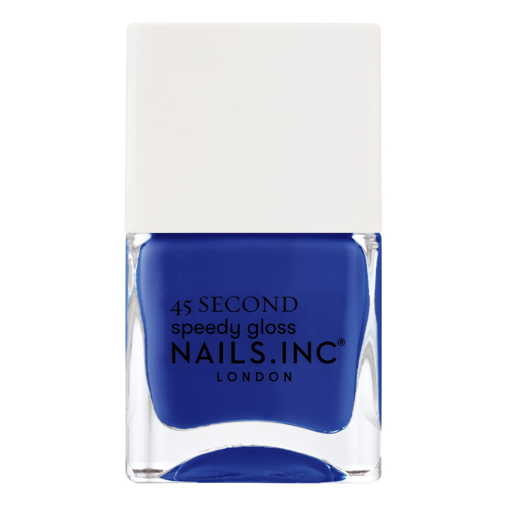 Nails 45 Second Speedy Gloss Longing For Leicester Square 14ml, Blue Nail Polish