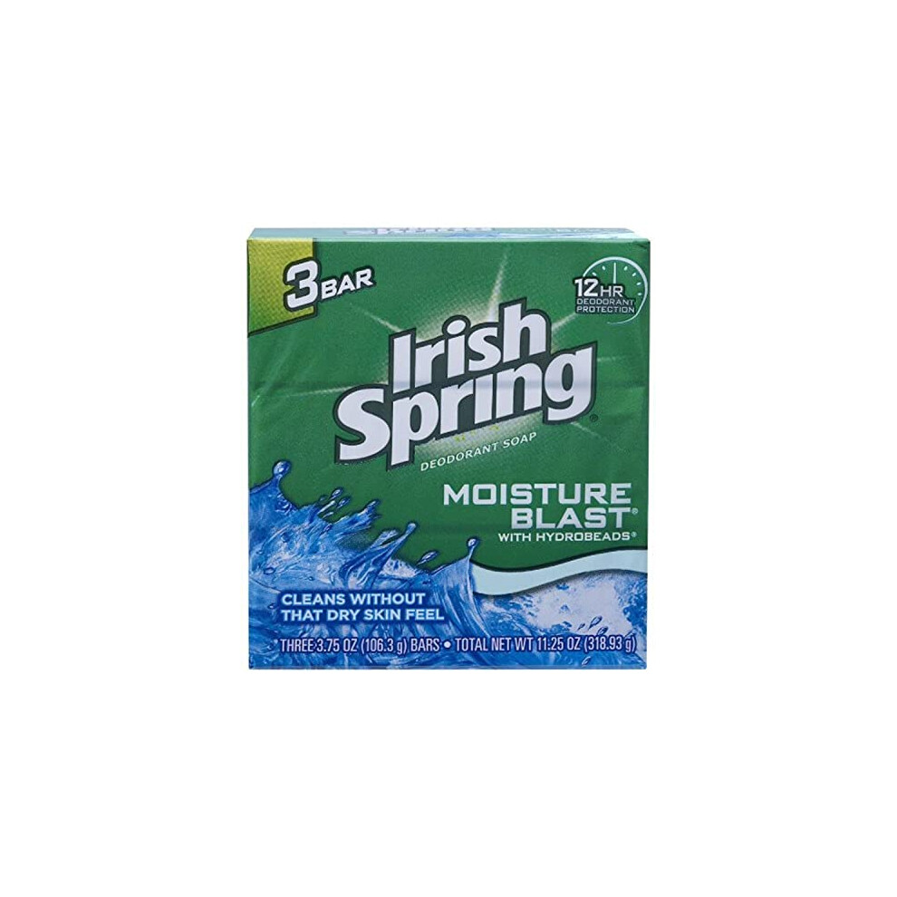 Irish Spring Moisture Blast Deodorant Soap 3 X 120 Ml