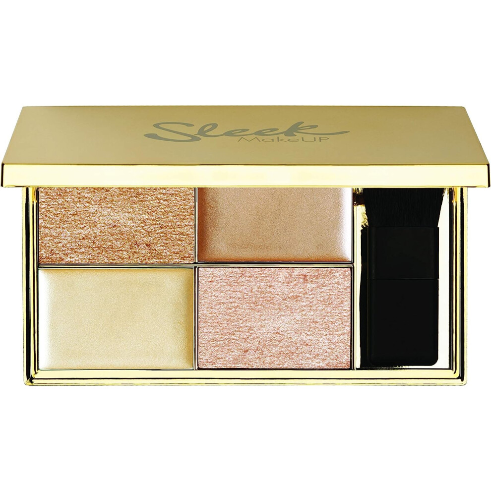 Sleek Makeup Highlighting Palette, Four Dazzling Shades For A Supercharged Glow, Long Lasting And Lightweight, Intense Colour, Cleopatra's Kiss