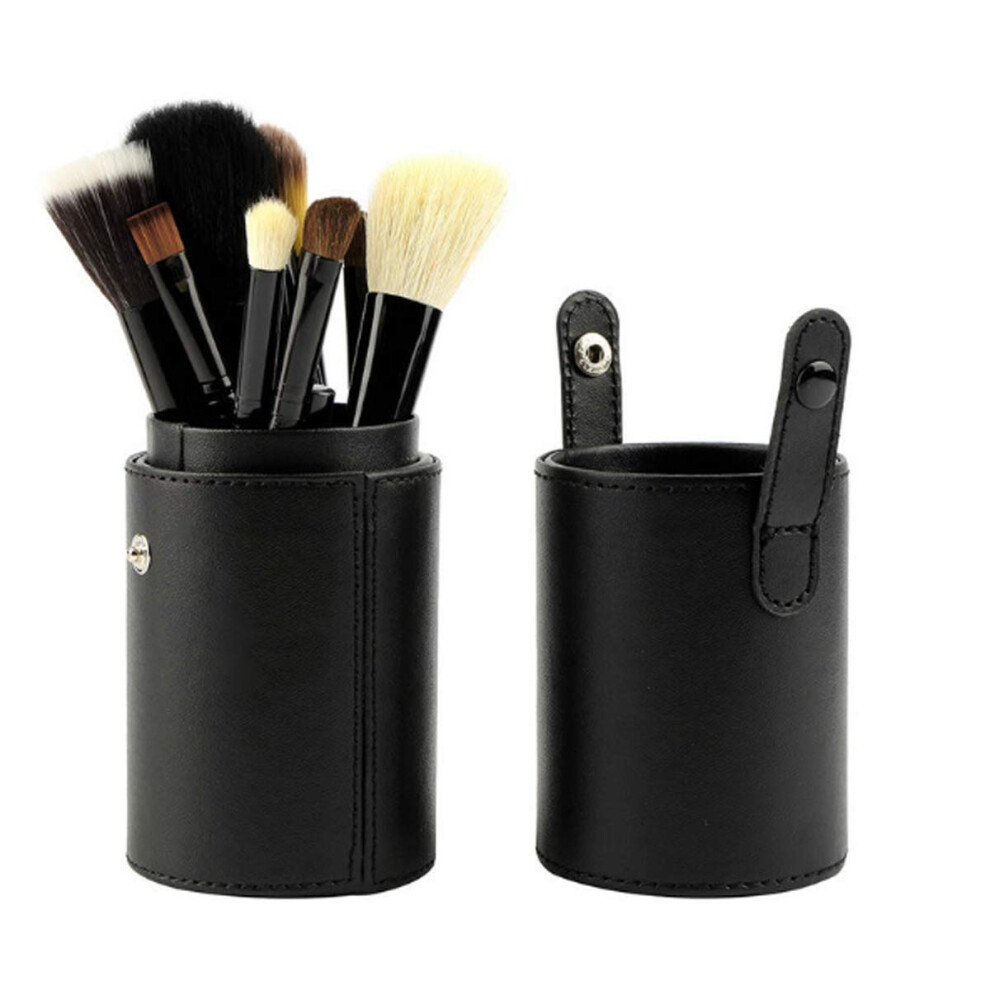 2-pieces-makeup-brush-holder-pu-leather-storage-case-travel-portable-cosmetic-organiser-for-desk-or-dressing-table--black-purple