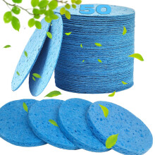 50-count gecomprimeerde gezichtssponsen voor schoonheidsspecialisten - 100% natuurlijke cellulose gezichtsspons Professionele cosmetische spa-sponsen