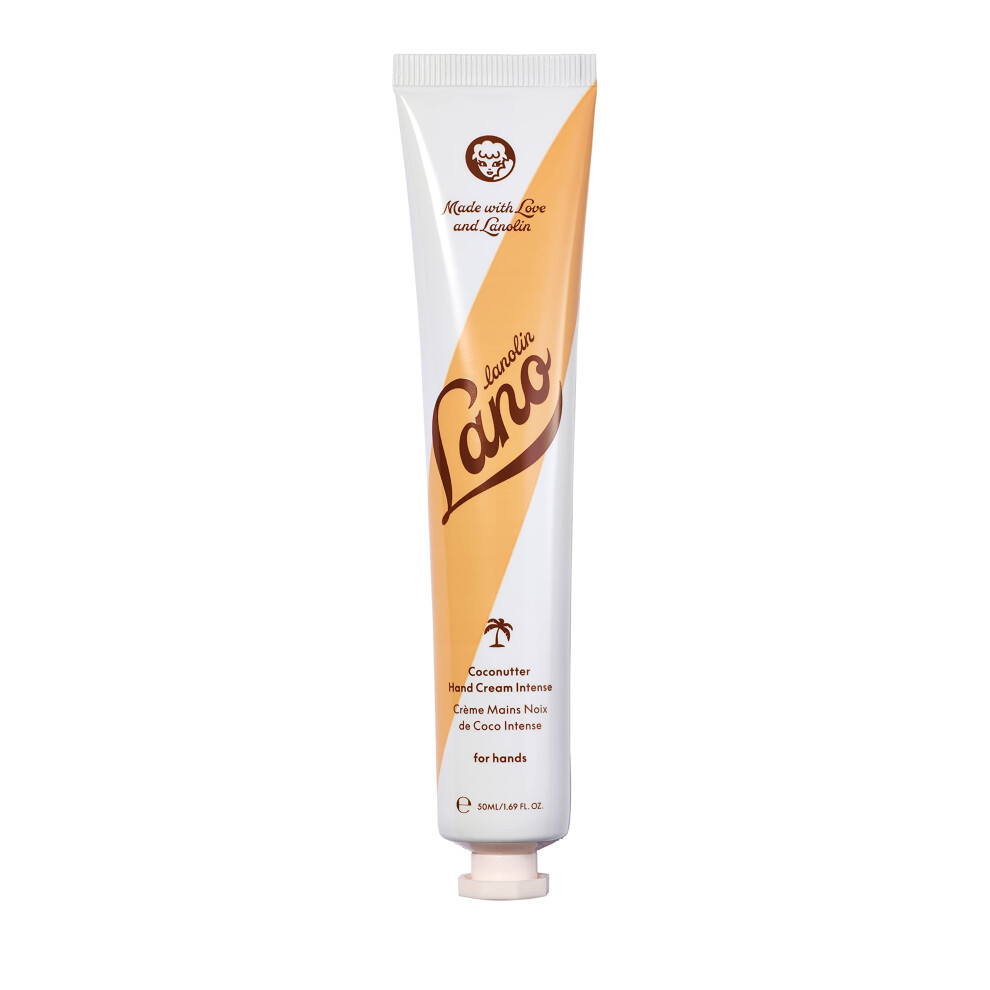 Lanolips Cream Hand Intense Coconutter - Hydrating Hand Lotion With Lanolin, Coconut, Vitamin E + Shea Butter - Great For Dry, Cracked Hands + Cuticles