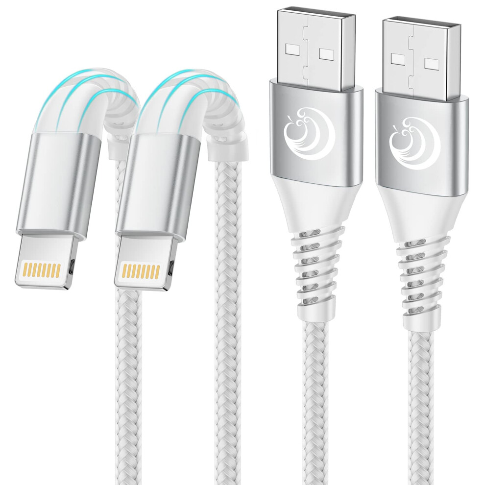 Iphone Charger Cable 3M 2Pack, Extra Long Iphone Charging Cable Mfi Certified Lightning Cable Braided Iphone Charger Usb Fast Charging Lead For Iphone 6972243895832