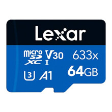 633x 64GB Micro SD Card, microSDXC UHS-I Card W/O SD Adapter, microSD Memory Card up to 100MB/s Read, A1, Class 10, U3, V30, TF Card for
