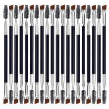 Duo Eye brow Brush, Angled Eyebrow Brush and Spoolie Brush, Eyelash Comb Eyebrow Brush Tool (20 Pcs)