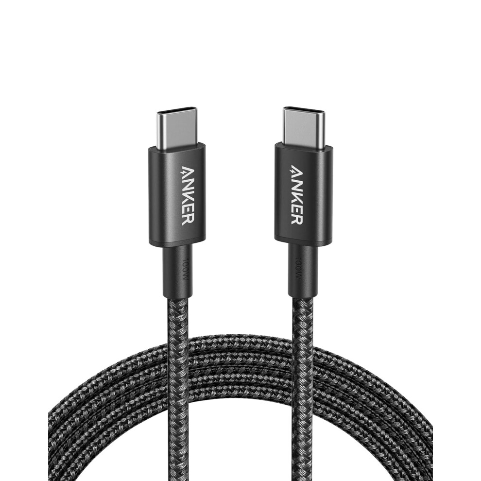 USB C to USB C Charger Cable (6ft/1.8m), 100W USB 2.0 Type C Cable, Fast Charging Power for iPhone 15/15 Pro, MacBook Pro 2020, iPad Pro 2020, iPad