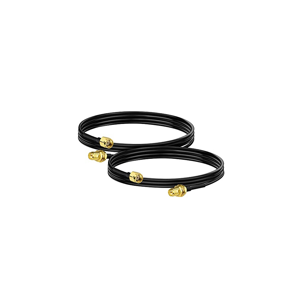 Wifi Antenna Extension Cable Rp-Sma Male To Rp-Sma Female Bulkhead Mount Rg174 Coaxial Cable 1M (2-Pack) For Wireless Mini Pci Express Pcie Network 790404667694
