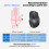 TeckNet Bluetooth Mouse, 4800DPI Wireless Mouse Computer Silent Click USB Mice Bluetooth 3.0/5.0 and 2.4GHz Connectivity Mouse with 6 Adjustable DPI, 30 5