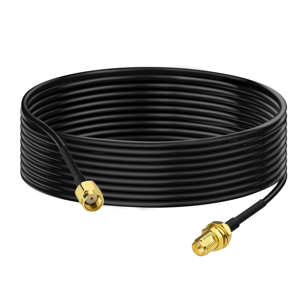 Rp-Sma Male To Rp-Sma Female Bulkhead Mount Rg174 Wifi Aerial Antenna Extension Coaxial Cable 3Meter/9.84Ft For Wireless Mini Pci Express Pcie Network 790404667717