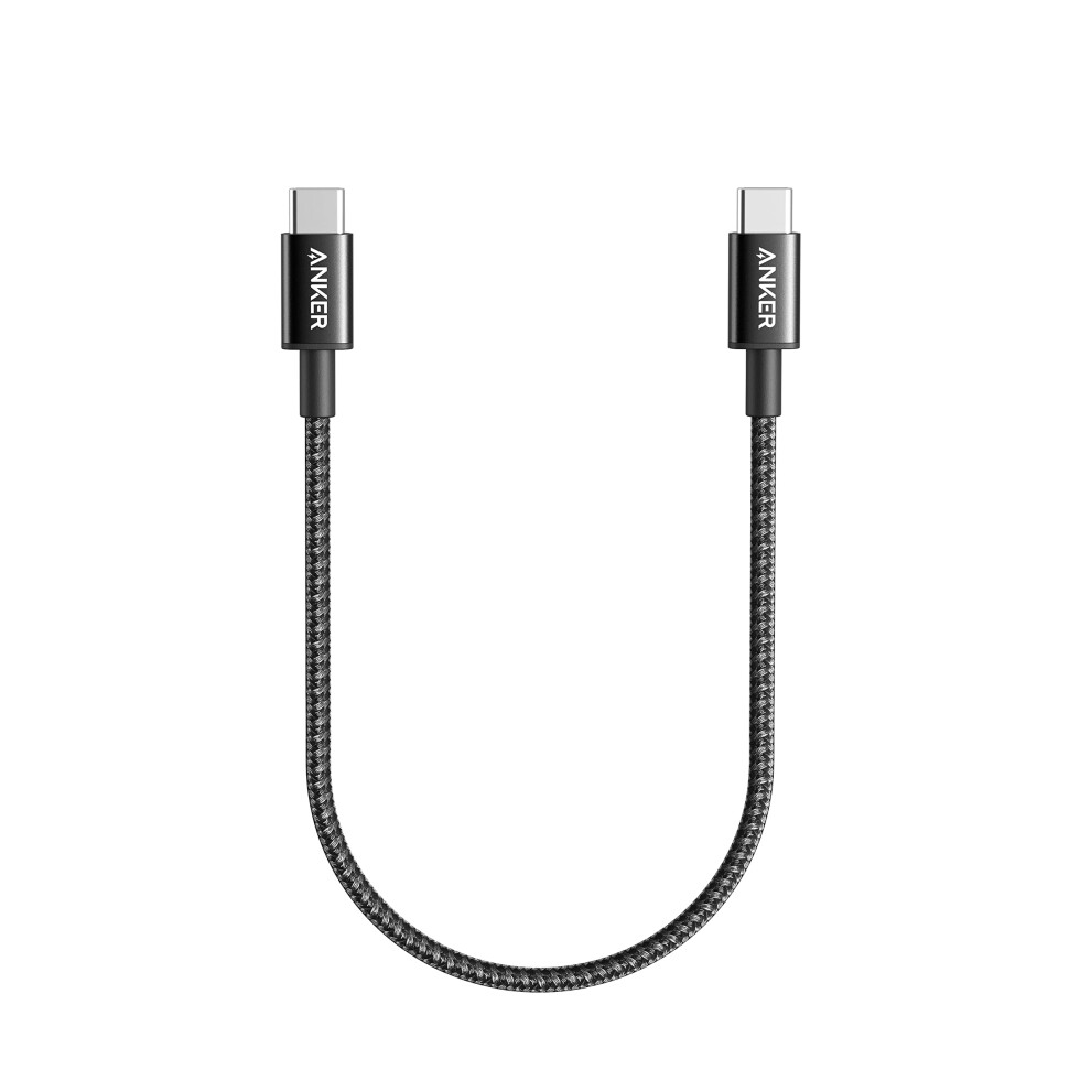 New Nylon USB-C to USB-C Cable (2pack, 1 ft, 60W), USB 2.0 Type C Charging Cable for MacBook Pro 2020, iPad Pro 2020, iPad Air 4, Samsung Galaxy S21,