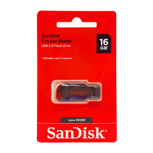 SDCZ50-016G-B35 USB 2.0 Flash Drive 16GB Black/Red