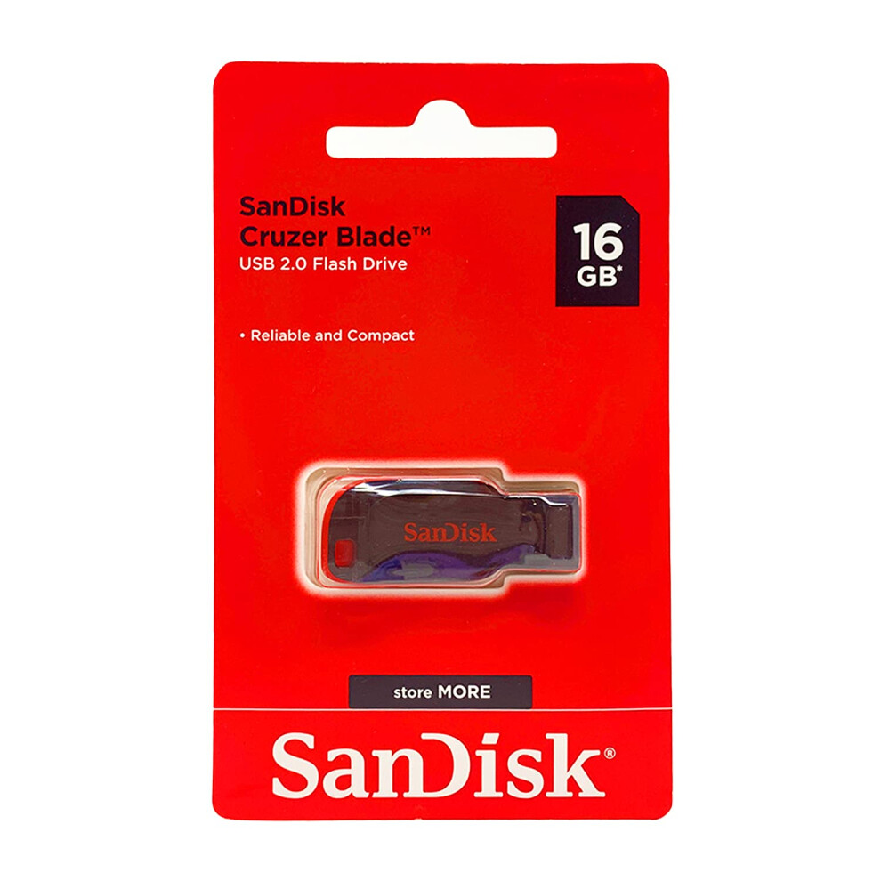 SDCZ50-016G-B35 USB 2.0 Flash Drive 16GB Black/Red