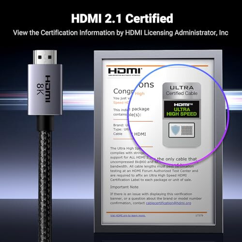 UGREEN HD171 HDMI 2.1-Kabel 8K, 1 m - Grau 1