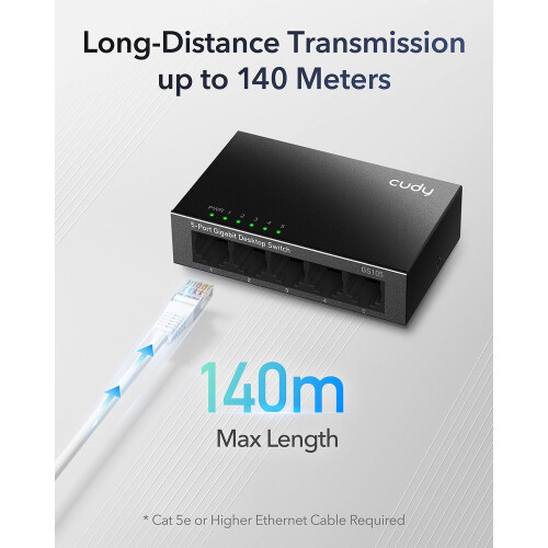 Cudy GS105 network switch Gigabit Ethernet (10/100/1000) Black 2