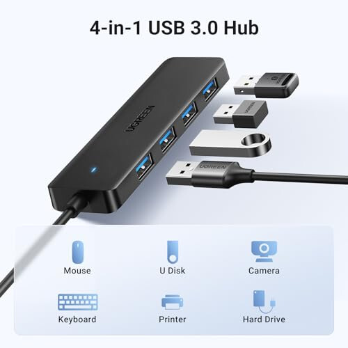 UGREEN USB-A-Hub auf 4x USB-A 3.0 - Schwarz 2