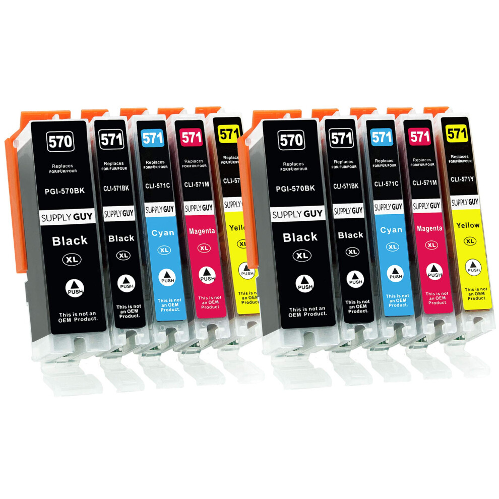 10 Ink Cartridges Compatible With Canon Pgi-570 / Cli-571 For Canon Pixma Mg5750 Mg5751 Mg5752 Mg5753 Mg6850 Mg6851 Mg6852 Mg6853 Ts5050 Ts5051 Ts5053 4038998404193