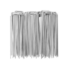 Garden Pegs PG-S - Pack of 50, 6" Heavy-Duty Galvanized U-Shaped Ground Stakes for Camping, Weed Membrane, Netting & Fabric