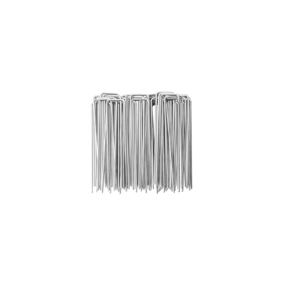 Cloudgree Garden Pegs Pg-S - Pack Of 50, 6" Heavy-Duty Galvanized U-Shaped Ground Stakes For Camping, Weed Membrane, Netting & Fabric