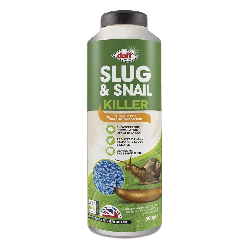 | Slug & Snail Killer Pellets 800g - Used Around Gardens & Homes - Powerful Slug Repellent for Use Around Organic Gardening with Maximum Protection |-image-OPC-PF2XRVK-NEW