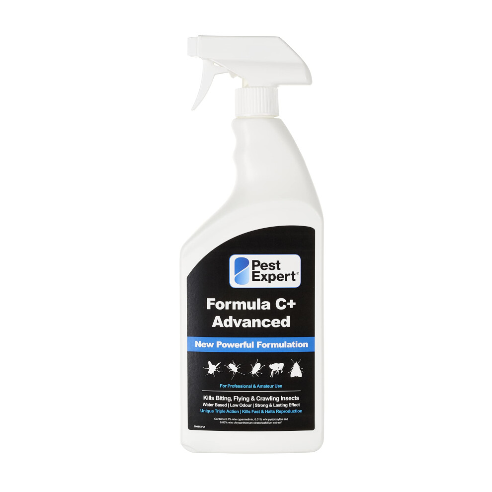 Carpet Moth Killer Spray 1ltr - Formula 'C+' Advanced Carpet & Clothes Moth Killer Treatment Professional Strength - Fast Acting Moth Killer for