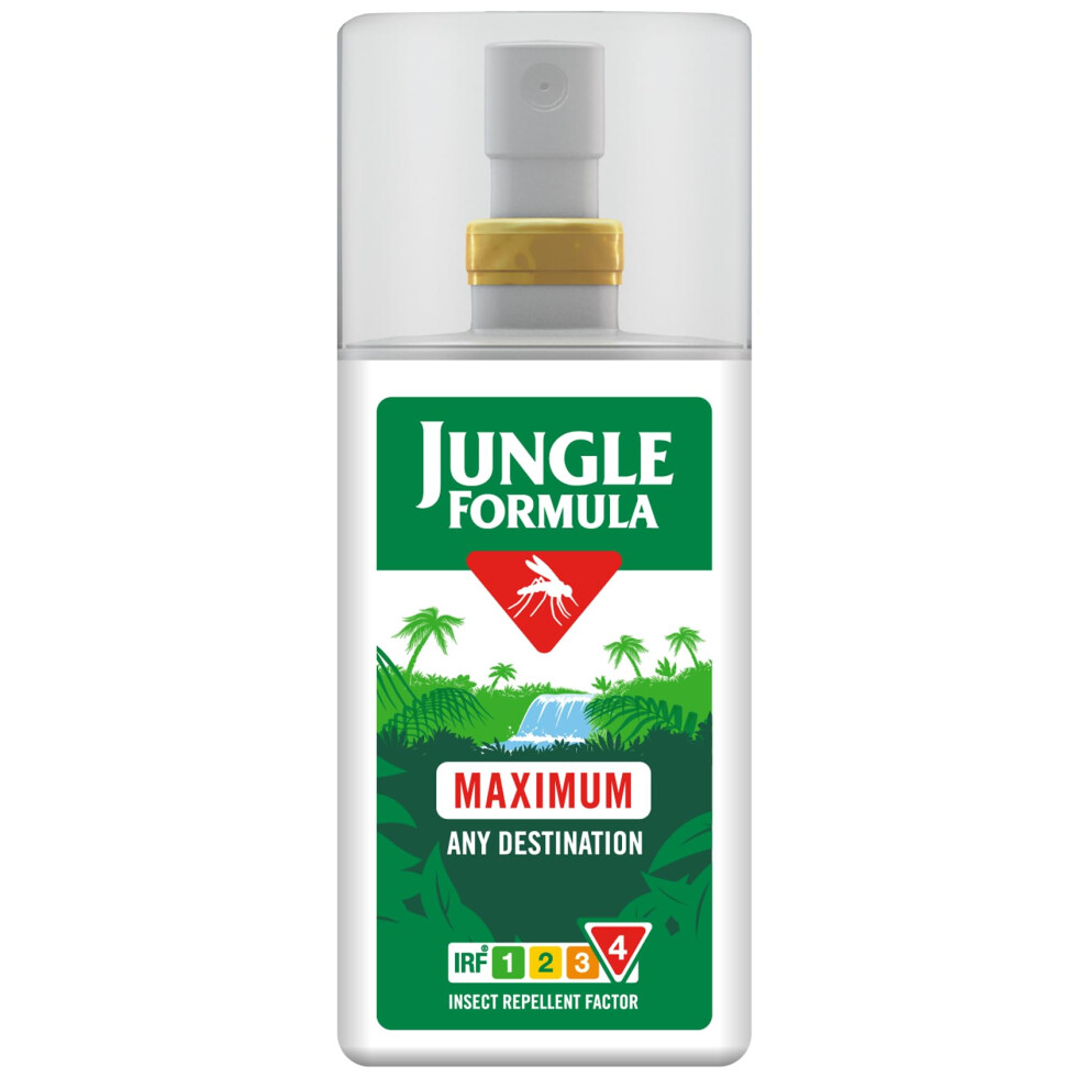 Jungle Formula Maximum Insect Repellent 90Ml - Maximum Strength Repellent Spray For Mosquitoes, Biting Insects And Ticks - Up To 12 Hours Protection For Any