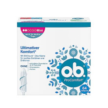 ProComfort Mini Tampons for Light to Medium Days with Dynamic Fit Technology & SilkTouch Surface for Ultimate Comfort* & Reliable Protection (1 x 64