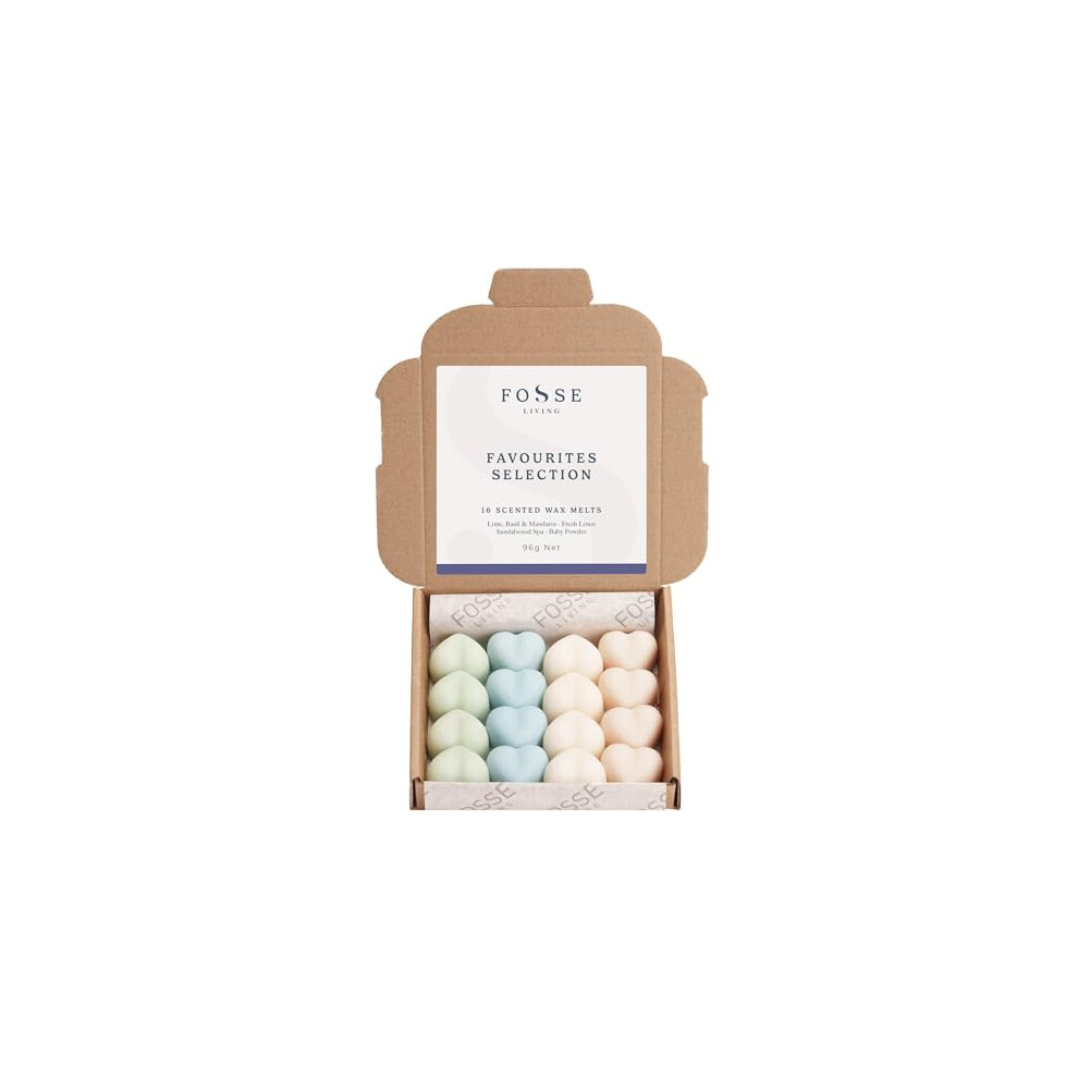 Favourites Selection Strong Scented Wax Melts 16 Pack - The Gift For Every Occasion â 4 Of Our Favourite Scents - Fresh Linen, Baby Powder, Lime