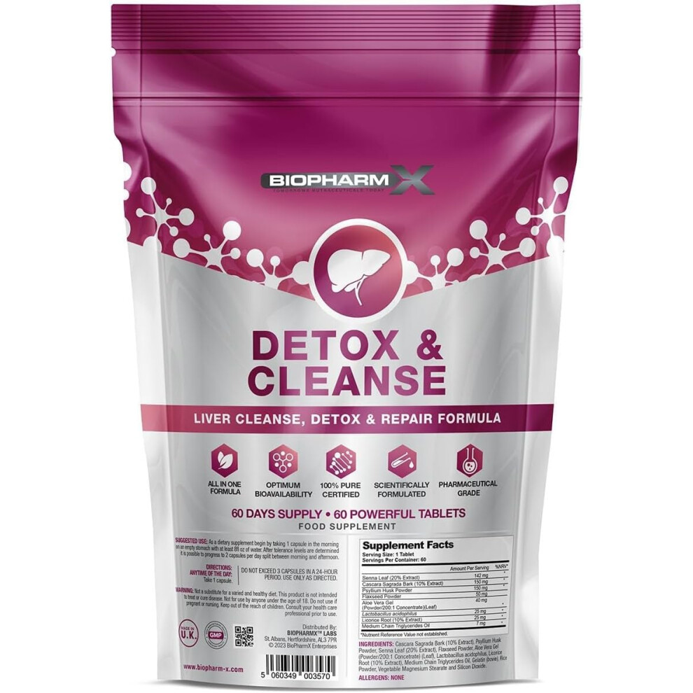 Liver Detox Cleanse Repair 60 Tablets 100% Herbal Natural Vegan - Image 2