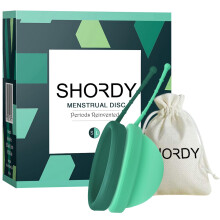 Reusable Menstrual Disc Set of 2 (Small & Large) with Storage Bag, Medical-Grade Silicone, Soft Period Disc, Medium Flow Kit, Feminine Hygiene & Care