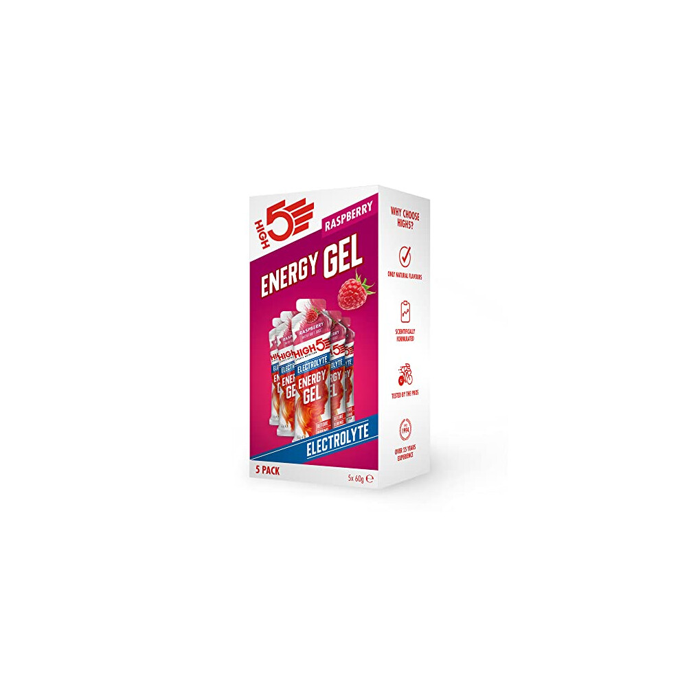 High5 Energy Gels With Electrolytes - Quick Release Sports Gels For Peak Performance - Natural Fruit Juice & Caffeine-Free - Energy Boost For Running,