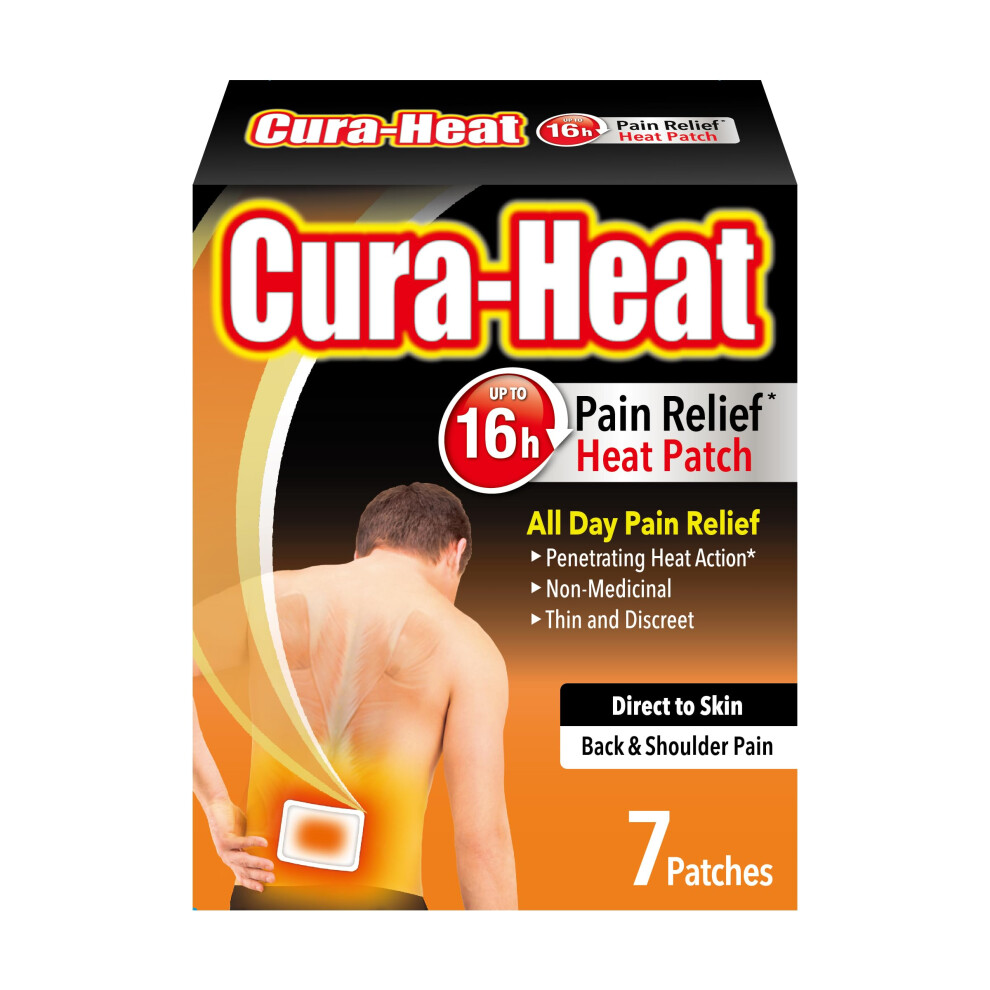 Cura-Heat Back & Shoulder Pain Direct To Skin 7 Patches