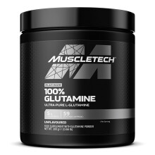 Platinum 100% Glutamine Powder, L-Gluitamine Amino Acid, Food Supplement, Pre & Post Workout Shake, 59 Servings, 300g, Unflavoured