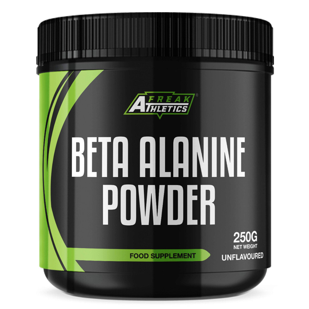 Freak Athletics Beta Alanine Powder 250G By - Premium Beta Alanine Supplement For Strength & Endurance - Suitable For Men & Women - Uk Made