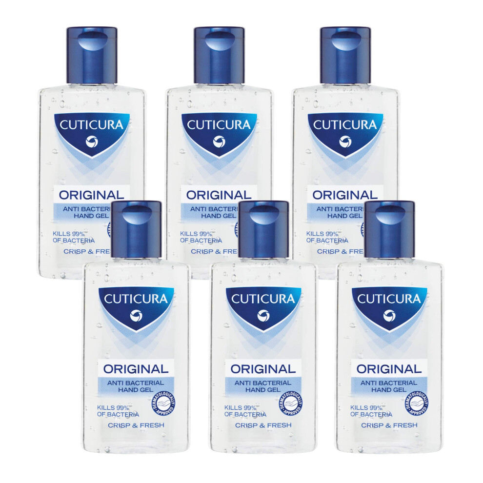 Original Anti Bacterial Hand Gel 100ml, Multipack of 6. Quick Drying. Kills 99.9% Bacteria. Anti Viral Action. Personal & Commercial Use. Prevent