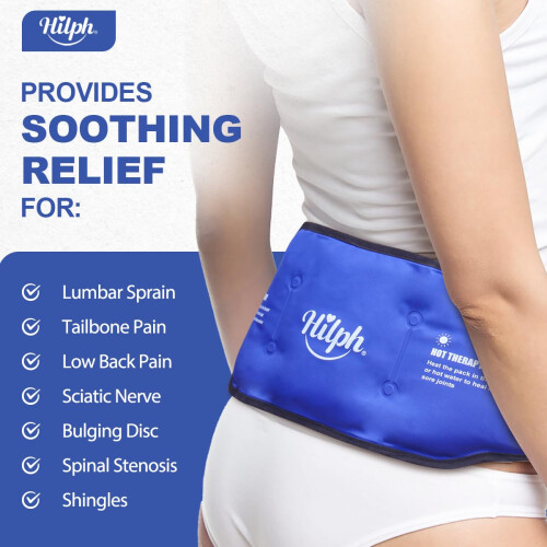 Ice Pack for Back Pain Relief, Reusable Lower Back Ice Pack Hot Cold Compression Therapy Lumbar Ice Pack for Back Injuries, Sciatic Nerve, Herniated 1