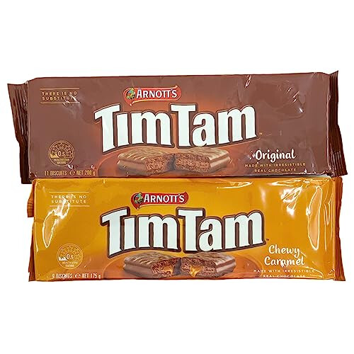 TimTams Arnotts Original and Chewy Caramel Biscuits Combo Pack