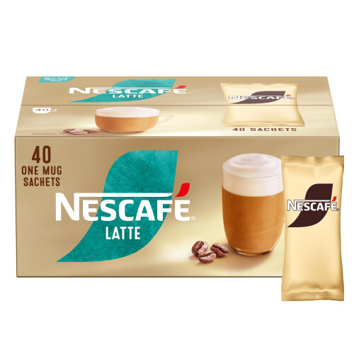 Nescafe Latte Instant Coffee Sachets - 40 X 18G